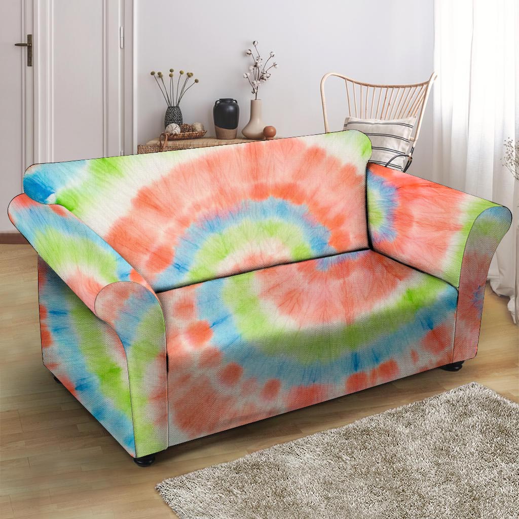 Spiral Tie Dye Loveseat Cover-grizzshop