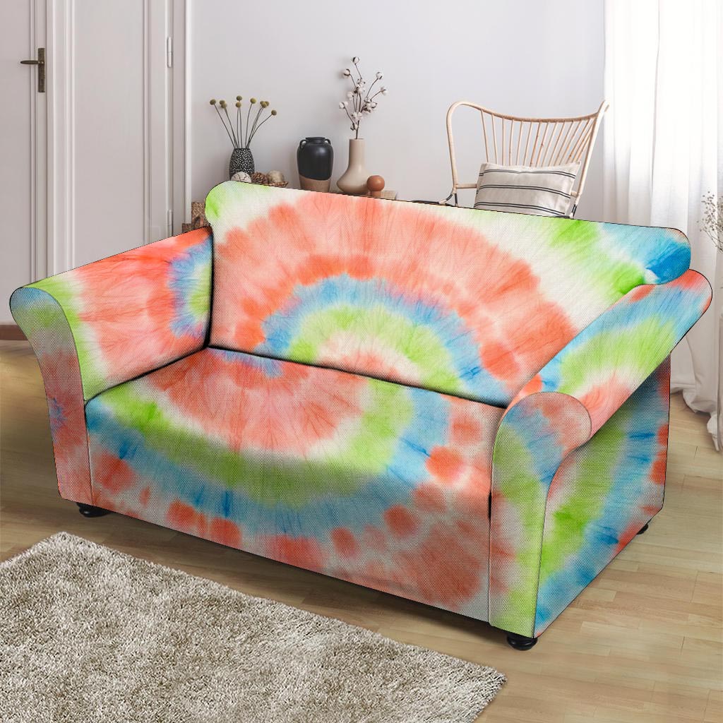 Spiral Tie Dye Loveseat Cover-grizzshop