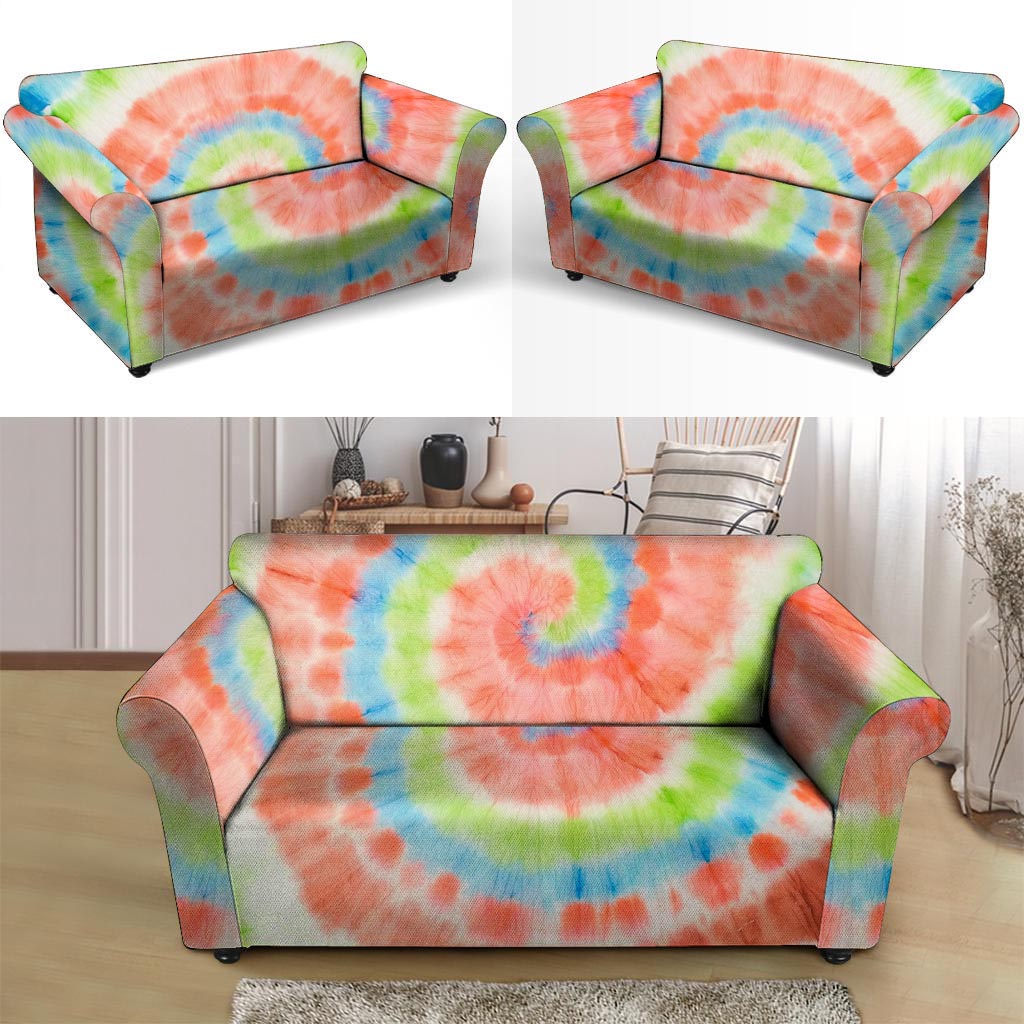 Spiral Tie Dye Loveseat Cover-grizzshop