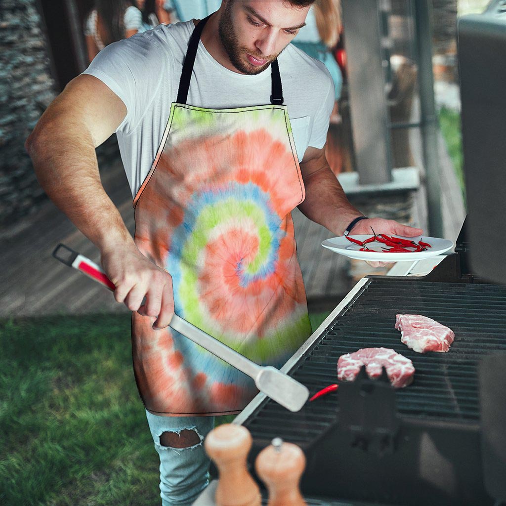 Spiral Tie Dye Men's Apron-grizzshop