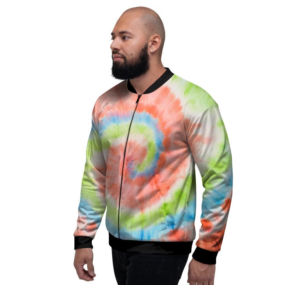 Spiral Tie Dye Men's Bomber Jacket-grizzshop