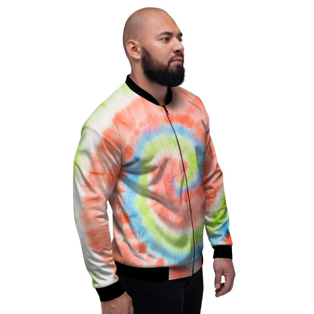 Spiral Tie Dye Men's Bomber Jacket-grizzshop