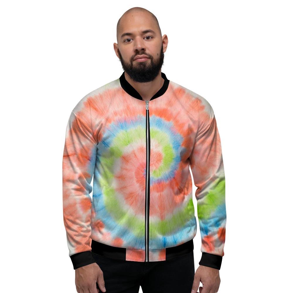 Spiral Tie Dye Men's Bomber Jacket-grizzshop