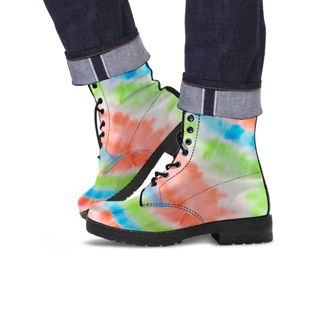 Spiral Tie Dye Men's Boots-grizzshop