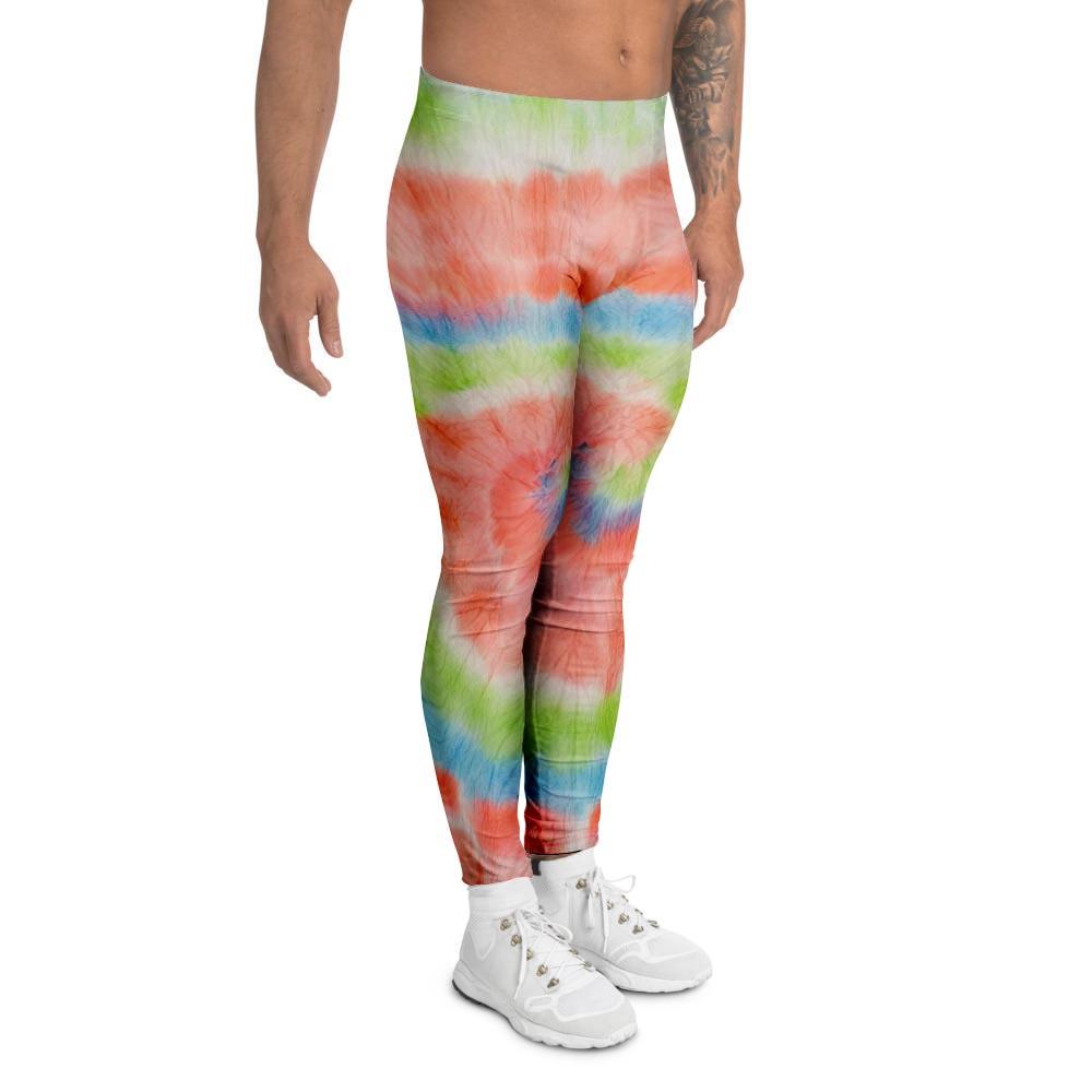 Spiral Tie Dye Men's Leggings-grizzshop