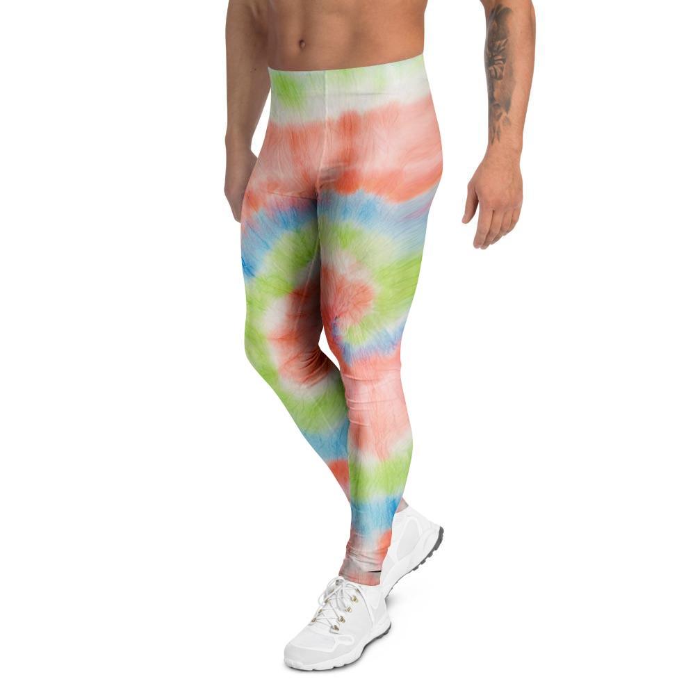 Spiral Tie Dye Men's Leggings-grizzshop