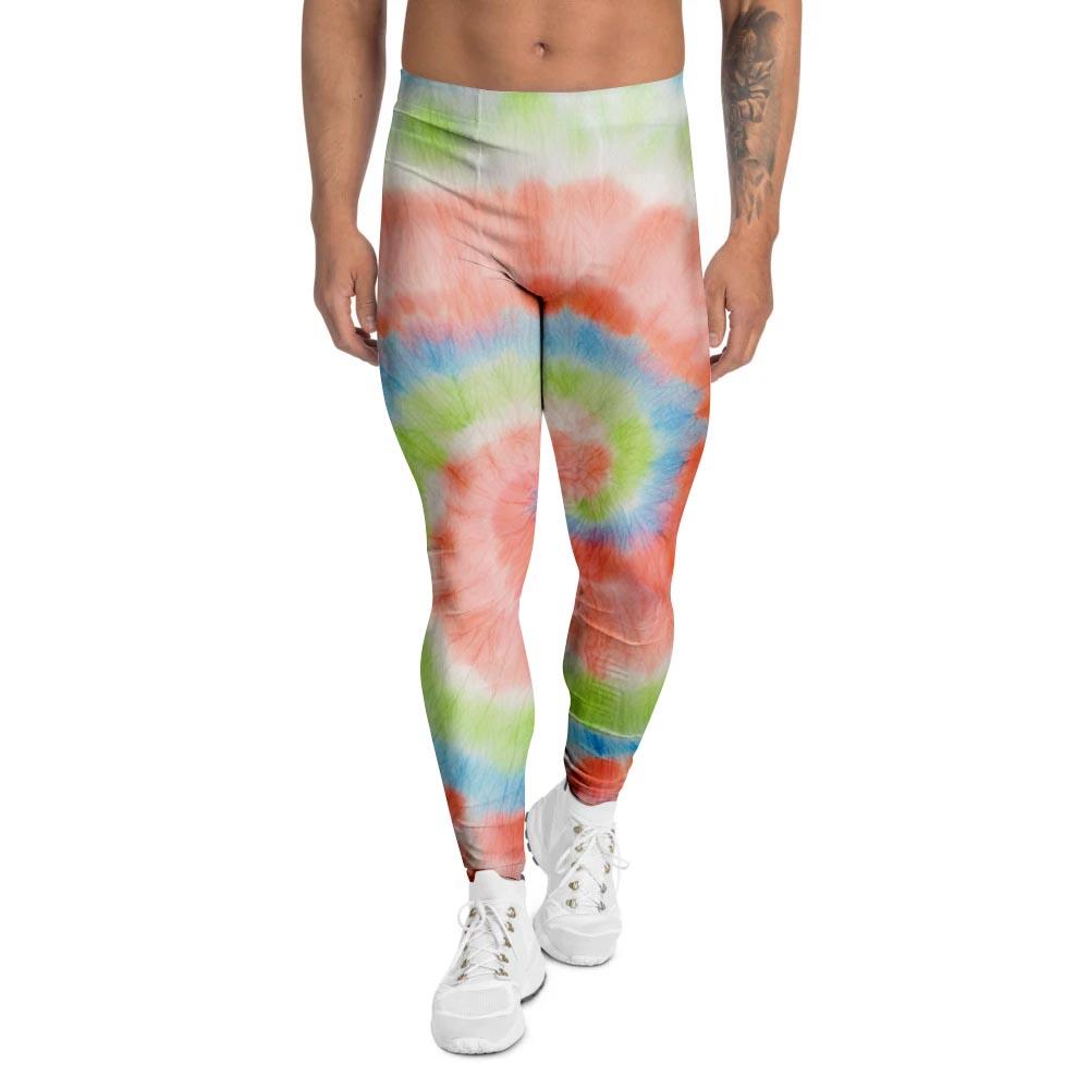 Spiral Tie Dye Men's Leggings-grizzshop