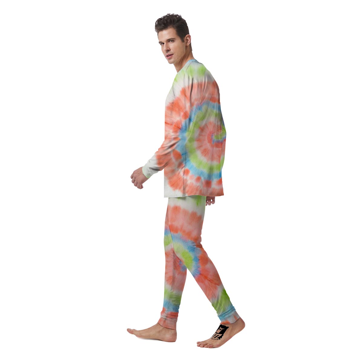 Spiral Tie Dye Men's Pajamas-grizzshop