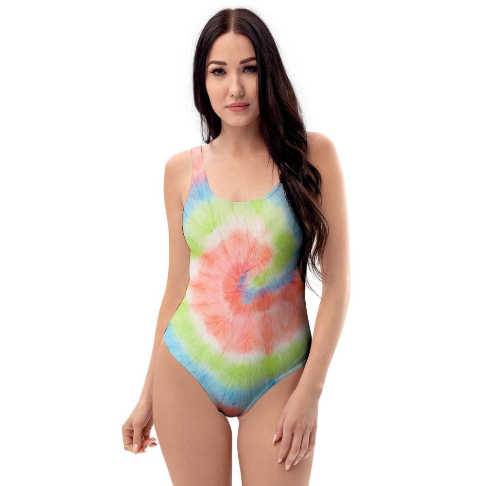 Spiral Tie Dye One Piece Swimsuite-grizzshop