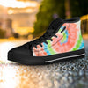 Spiral Tie Dye Women's High Top Shoes-grizzshop