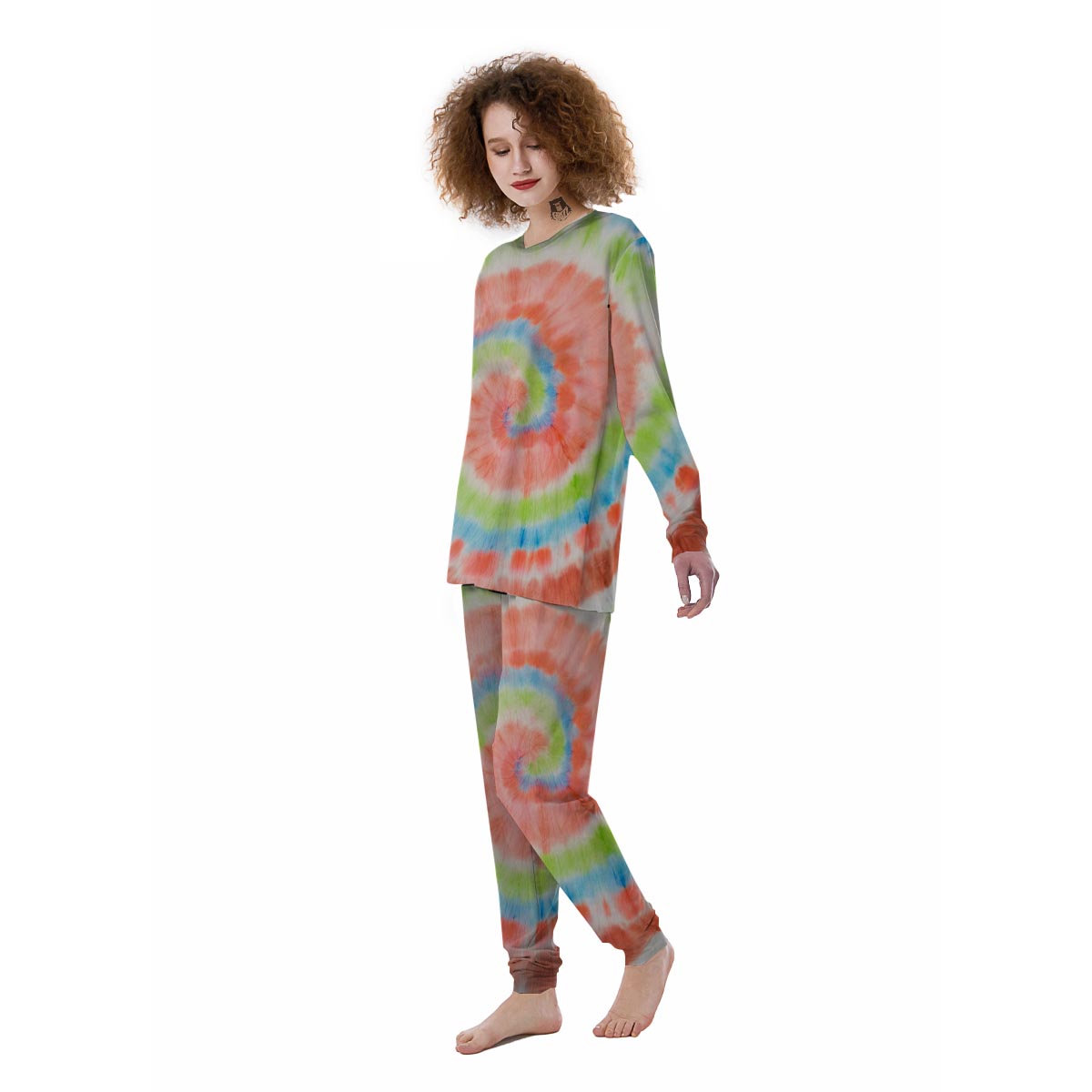 Spiral Tie Dye Women's Pajamas-grizzshop