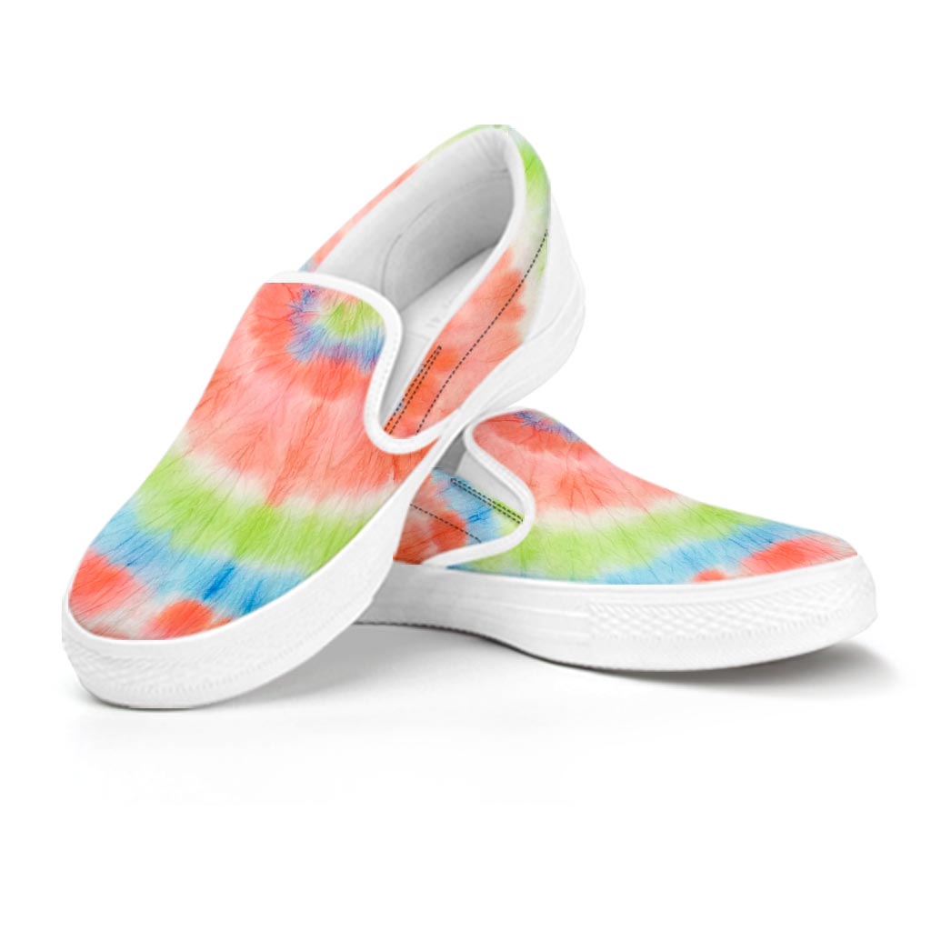 Spiral Tie Dye Women's Slip On Sneakers-grizzshop