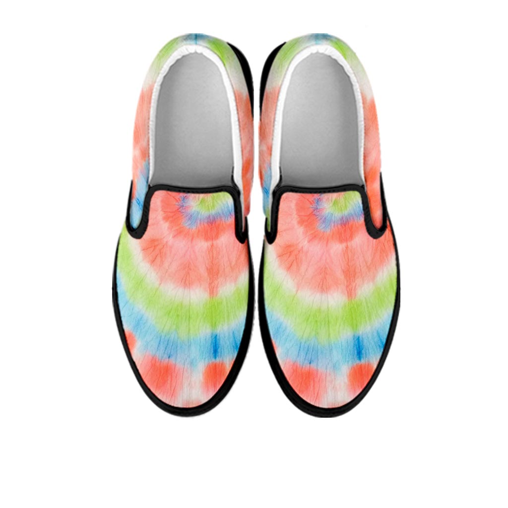 Spiral Tie Dye Women's Slip On Sneakers-grizzshop