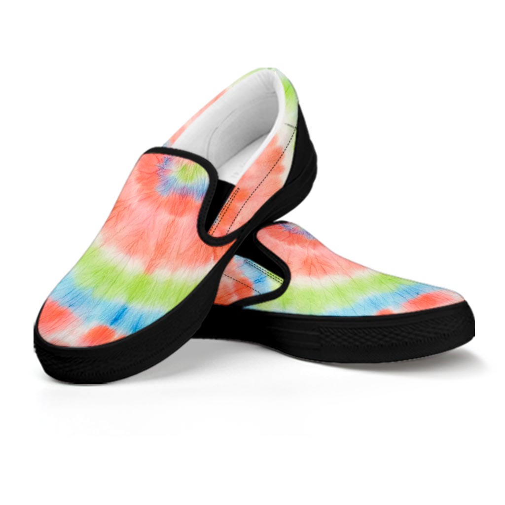 Spiral Tie Dye Women's Slip On Sneakers-grizzshop