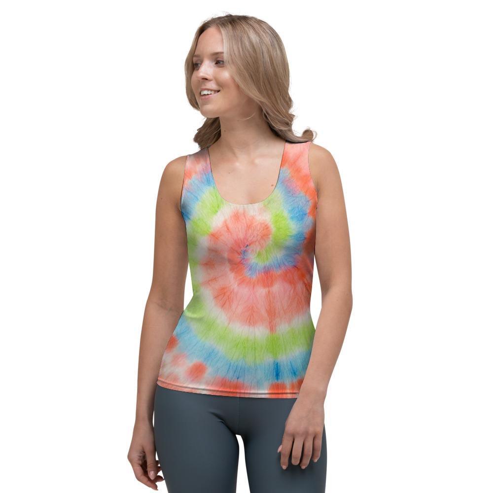 Spiral Tie Dye Women's Tank Top-grizzshop