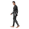 Spiral Twist Illusion White And Black Print Men's Pajamas-grizzshop