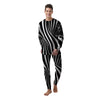 Spiral Twist Illusion White And Black Print Men's Pajamas-grizzshop