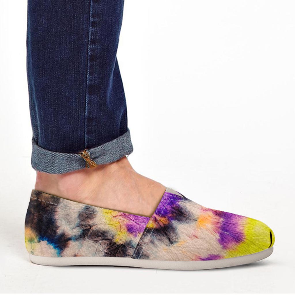 Spiral Hippie Tie Dye Canvas Shoes-grizzshop
