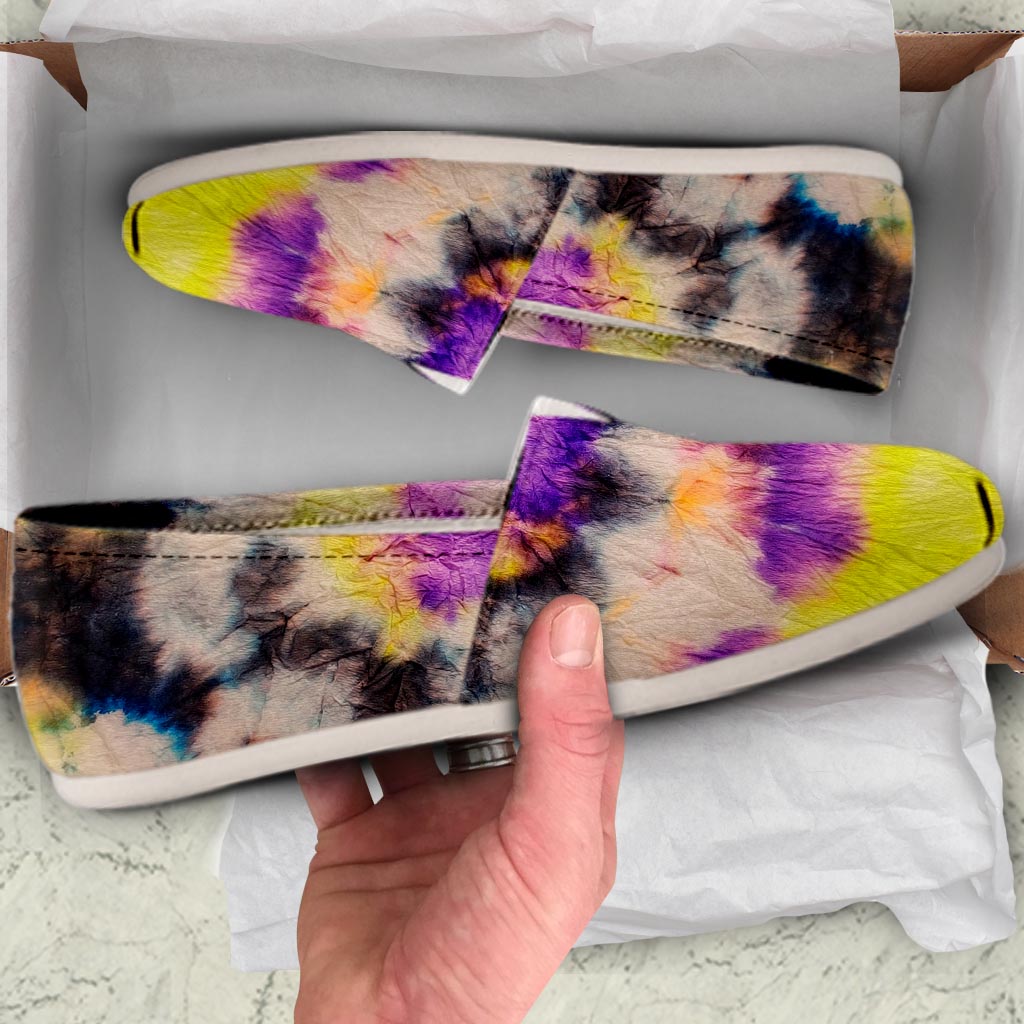 Spiral Hippie Tie Dye Canvas Shoes-grizzshop