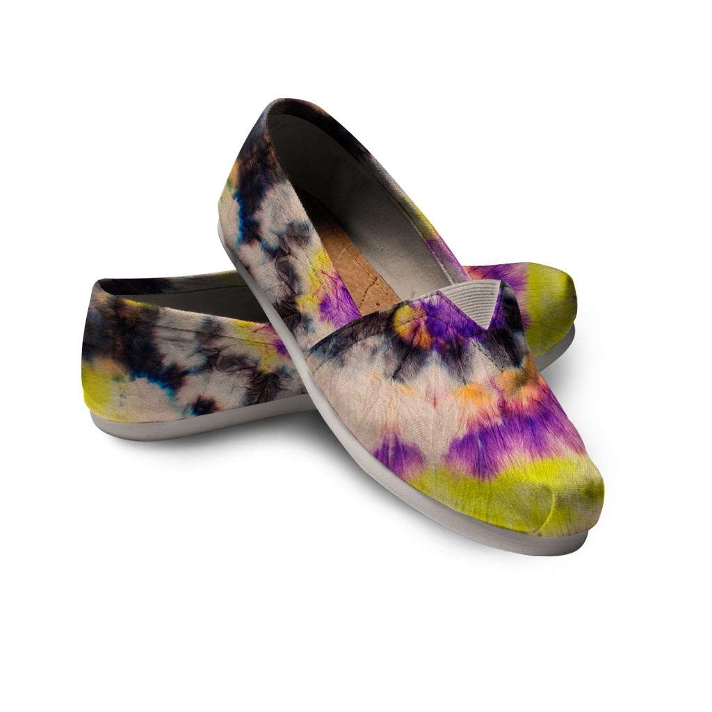 Spiral Hippie Tie Dye Canvas Shoes-grizzshop