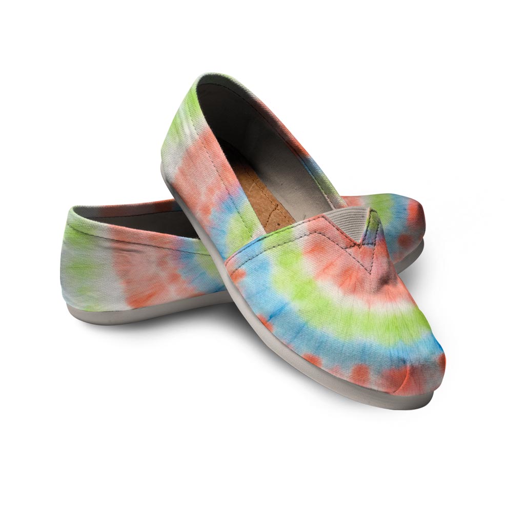 Spiral Tie Dye Canvas Shoes-grizzshop