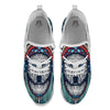 Spirit Animal Native American Wolf Print White Athletic Shoes-grizzshop