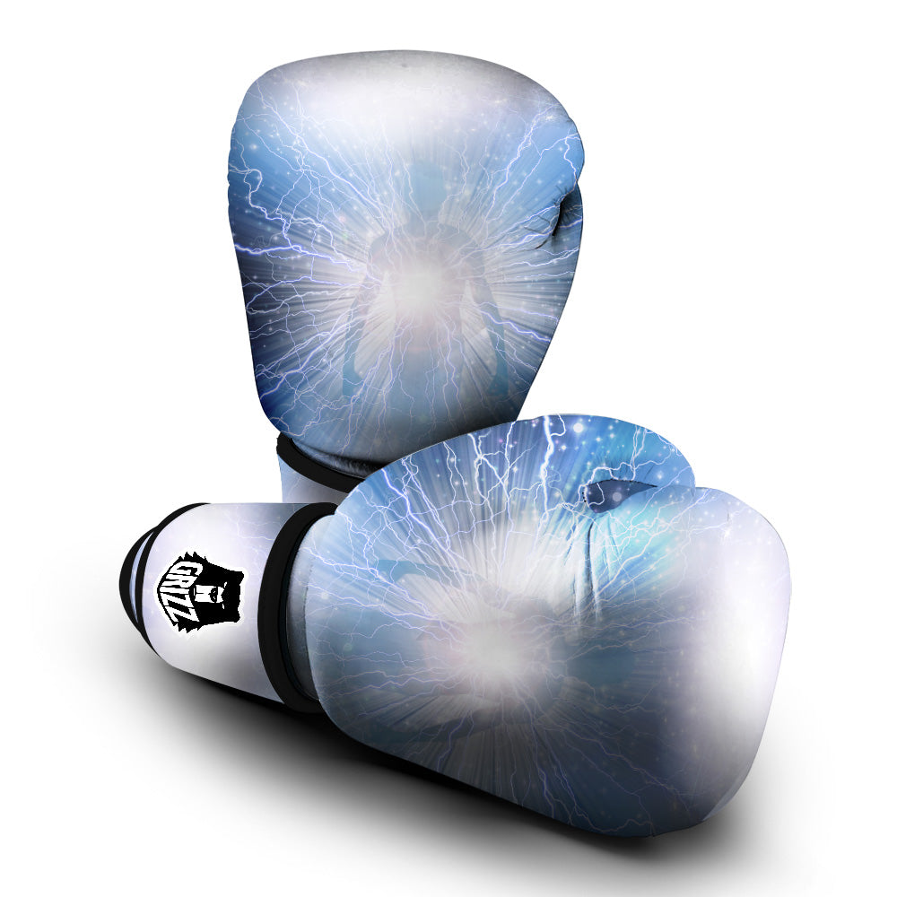 Spirit Blue Abstract Print Boxing Gloves-grizzshop