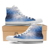 Spirit Blue Abstract Print White High Top Shoes-grizzshop