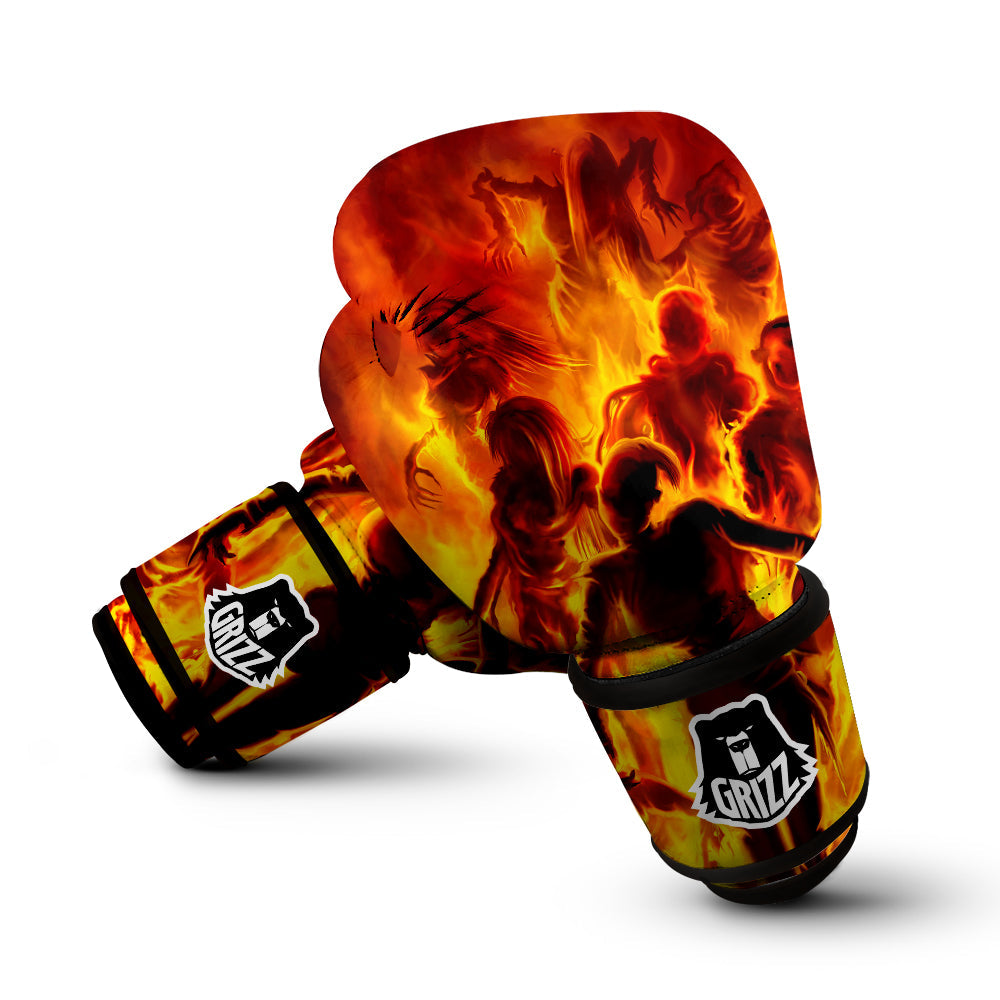 Spirit In Fire Hell Print Boxing Gloves-grizzshop