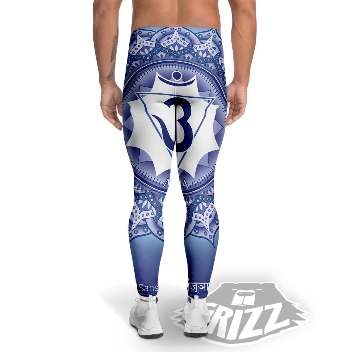 Spiritual Ajna Chakra Print Men's Leggings-grizzshop