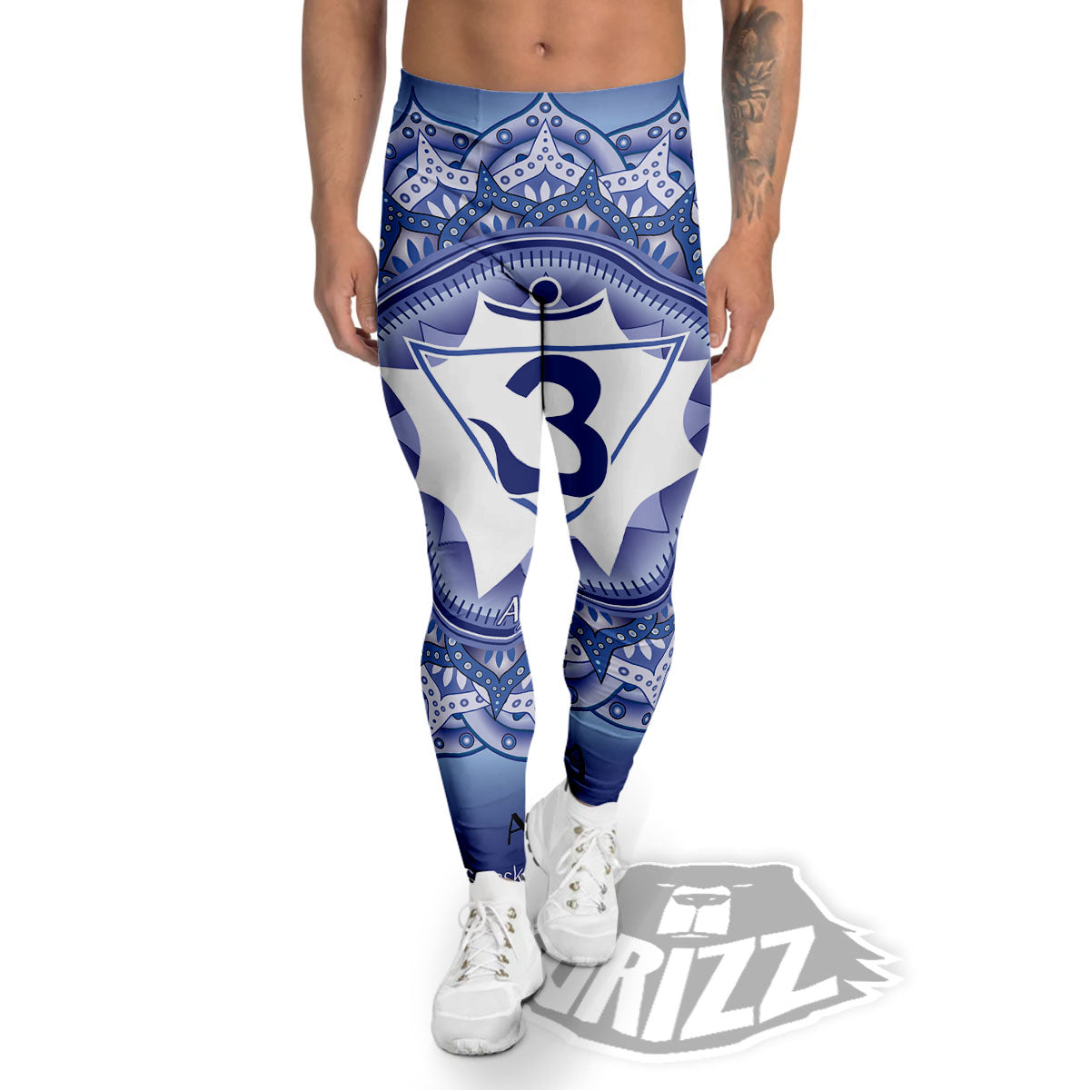 Spiritual Ajna Chakra Print Men's Leggings-grizzshop