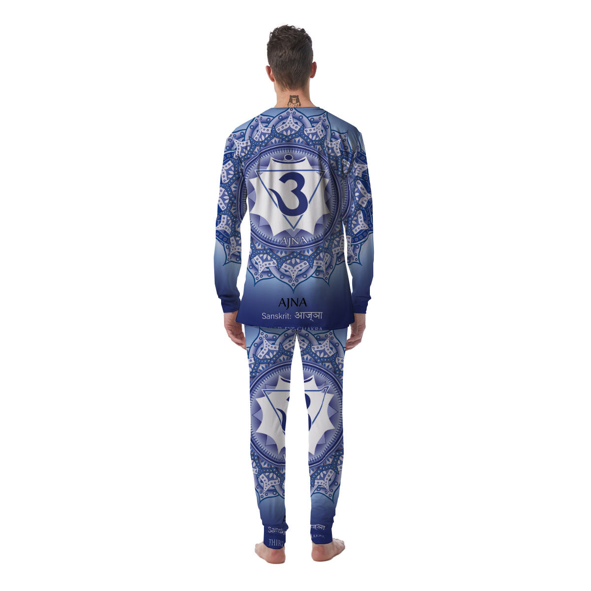 Spiritual Ajna Chakra Print Men's Pajamas-grizzshop