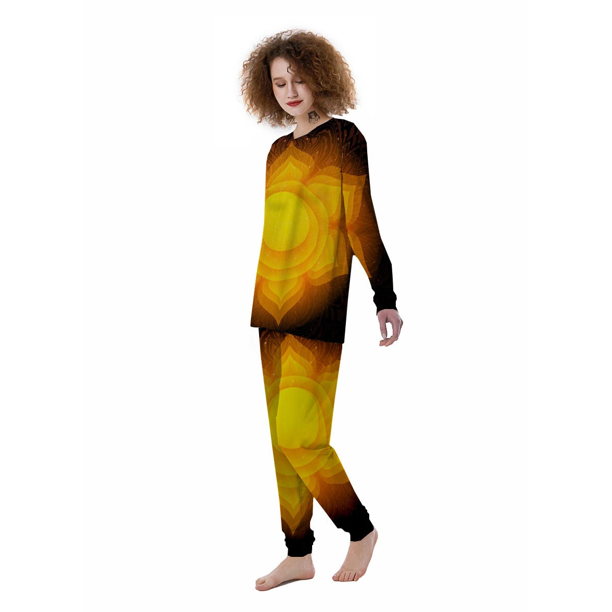 Spiritual Swadhisthana Chakra Print Women's Pajamas-grizzshop