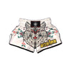 Spiritual Wolf Native American Print Muay Thai Boxing Shorts-grizzshop