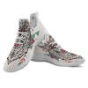 Spiritual Wolf Native American Print White Athletic Shoes-grizzshop