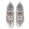 Spiritual Wolf Native American Print White Athletic Shoes-grizzshop