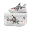 Spiritual Wolf Native American Print White Athletic Shoes-grizzshop