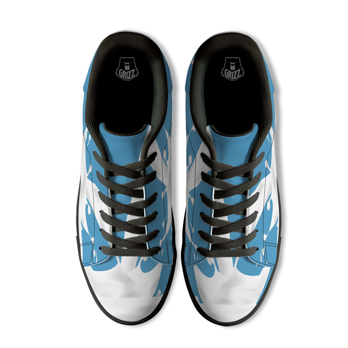 Splash Milk Print Black Low Top Sneakers-grizzshop