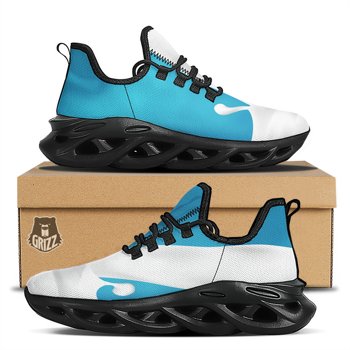 Splash Milk Print Black Running Shoes-grizzshop