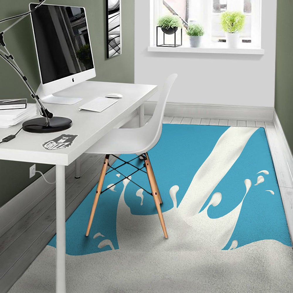 Splash Milk Print Floor Mat-grizzshop