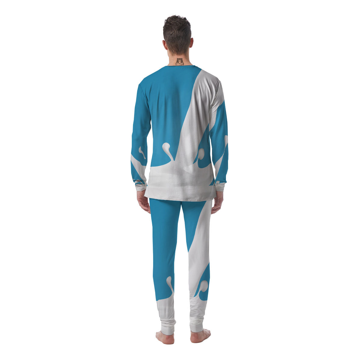 Splash Milk Print Men's Pajamas-grizzshop