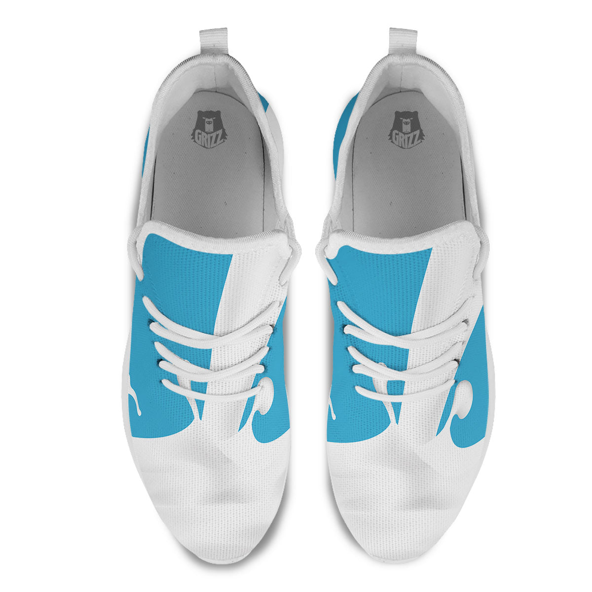 Splash Milk Print White Athletic Shoes-grizzshop