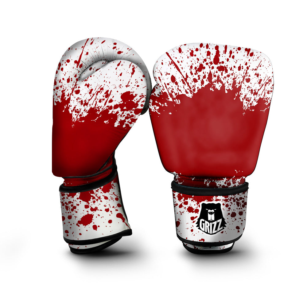 Splashed Blood Print Boxing Gloves-grizzshop