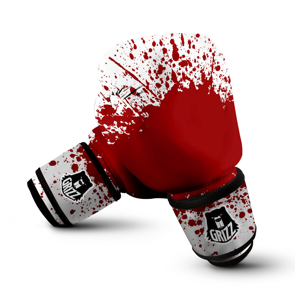 Splashed Blood Print Boxing Gloves-grizzshop