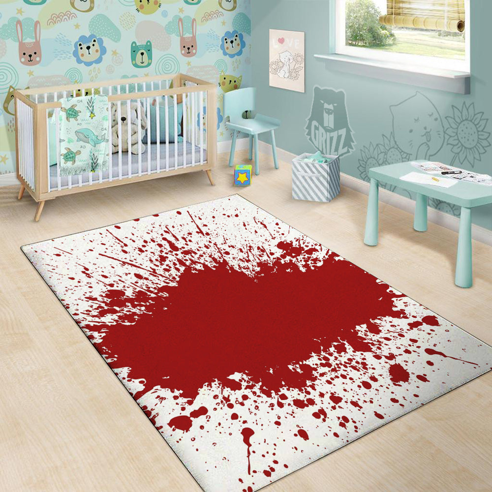 Splashed Blood Print Floor Mat-grizzshop