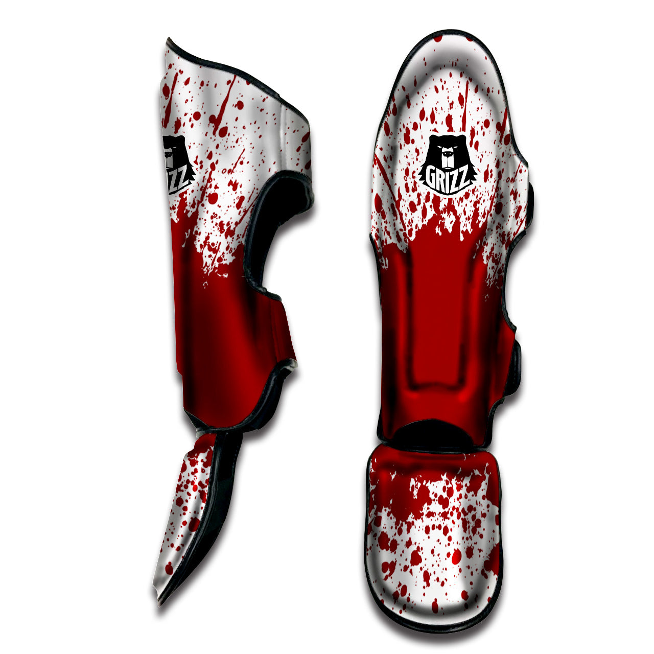 Splashed Blood Print Muay Thai Shin Guards-grizzshop