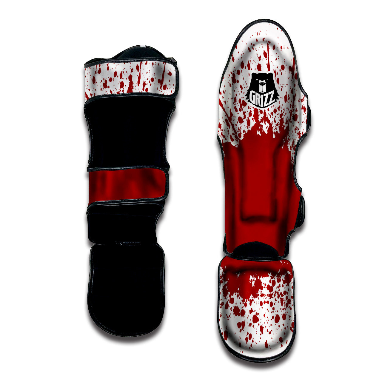 Splashed Blood Print Muay Thai Shin Guards-grizzshop