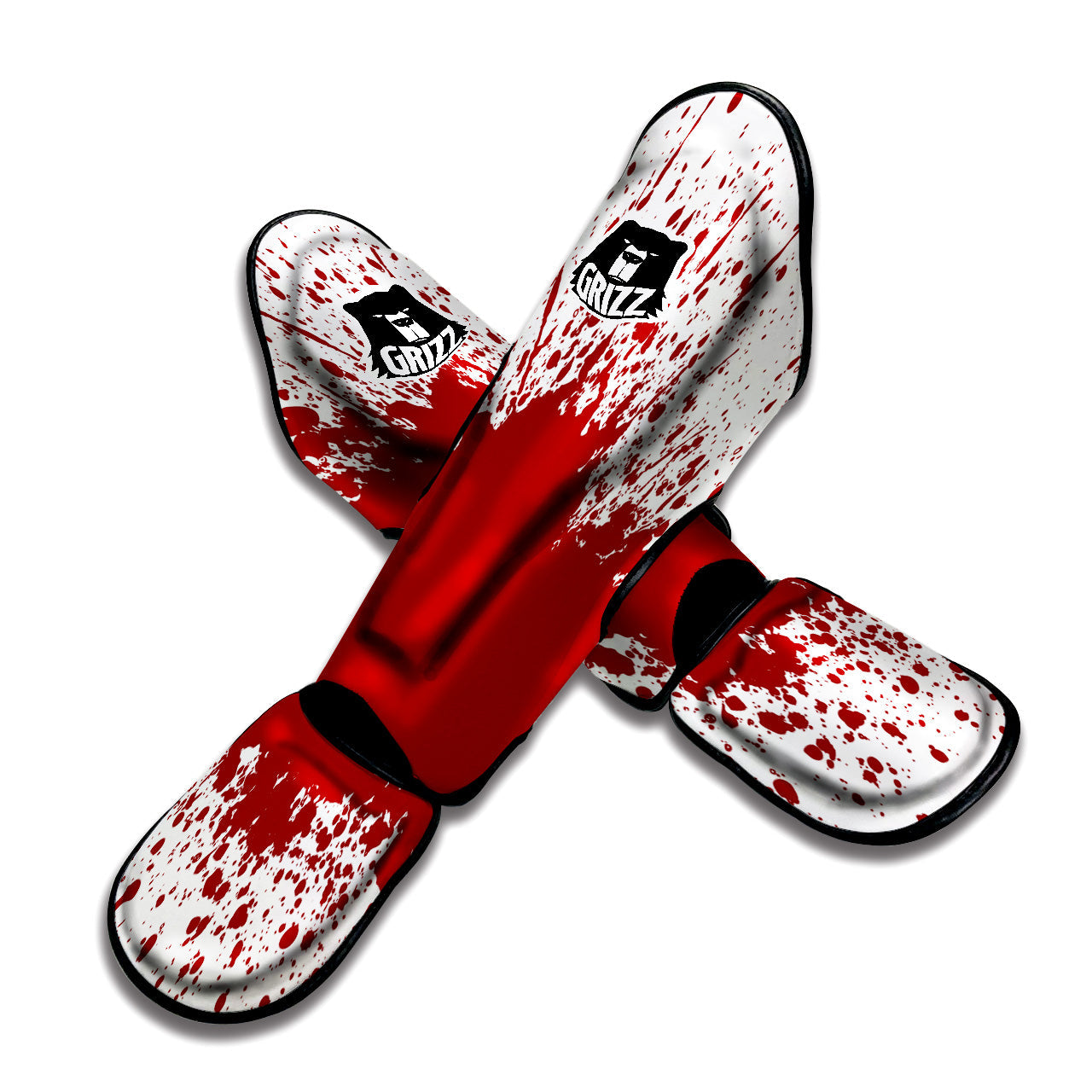 Splashed Blood Print Muay Thai Shin Guards-grizzshop