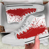 Splashed Blood Print White High Top Shoes-grizzshop