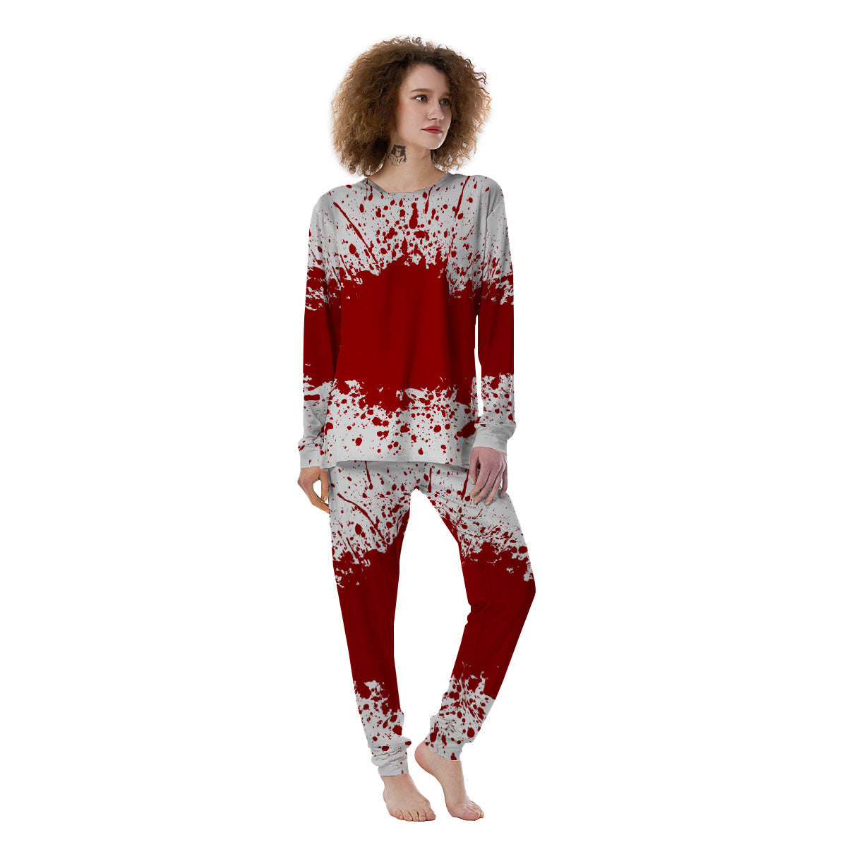 Splashed Blood Print Women's Pajamas-grizzshop